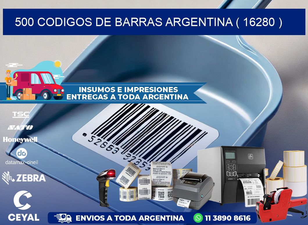 500 codigos de barras argentina ( 16280 )