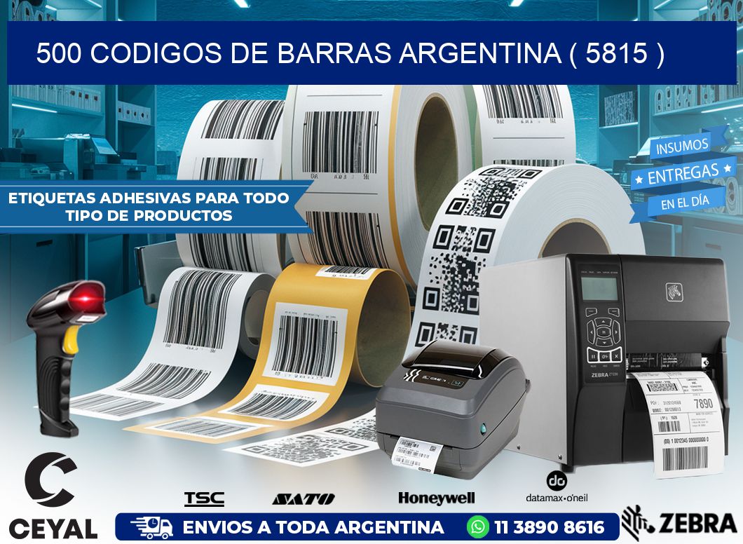 500 codigos de barras argentina ( 5815 )