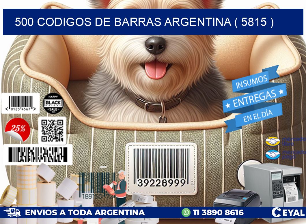 500 codigos de barras argentina ( 5815 )