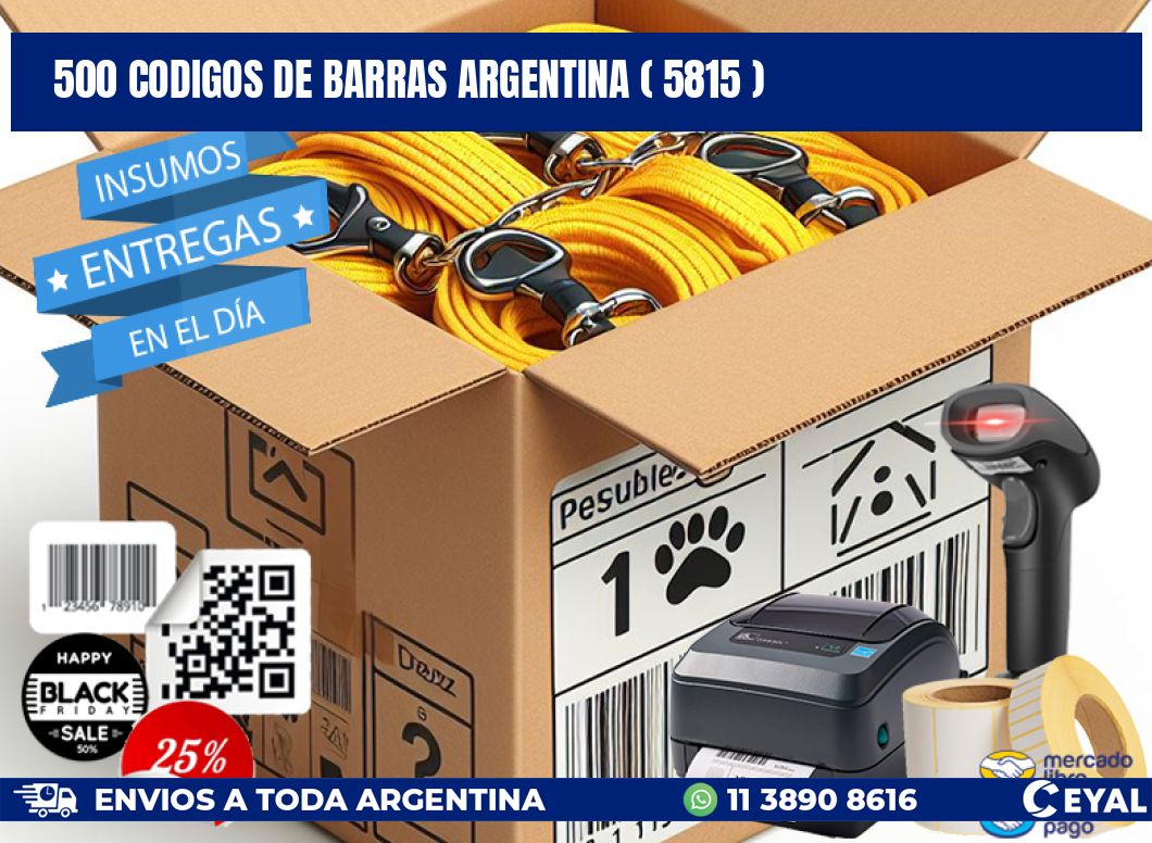 500 codigos de barras argentina ( 5815 )