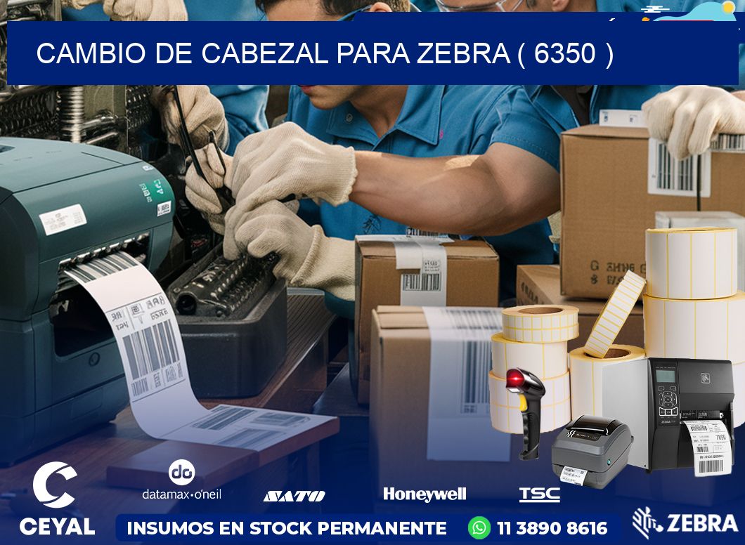 CAMBIO DE CABEZAL PARA ZEBRA ( 6350 )