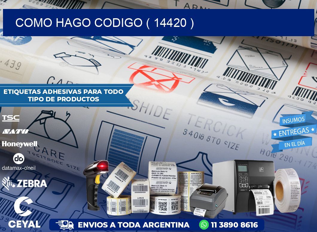 COMO HAGO CODIGO ( 14420 )