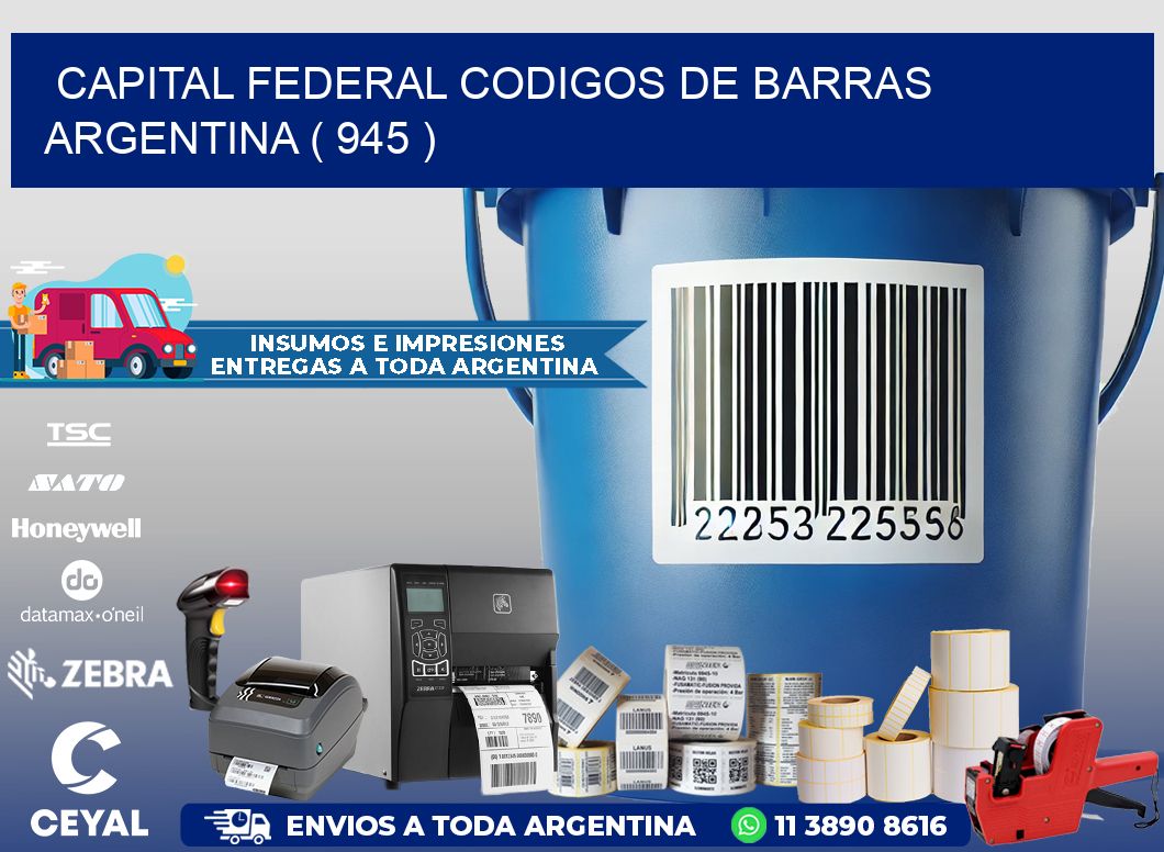 Capital federal codigos de barras argentina ( 945 )