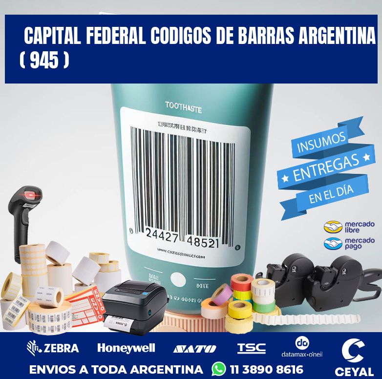 Capital federal codigos de barras argentina ( 945 )