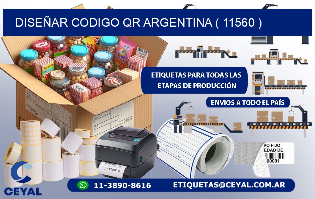 DISEÑAR CODIGO QR ARGENTINA ( 11560 )
