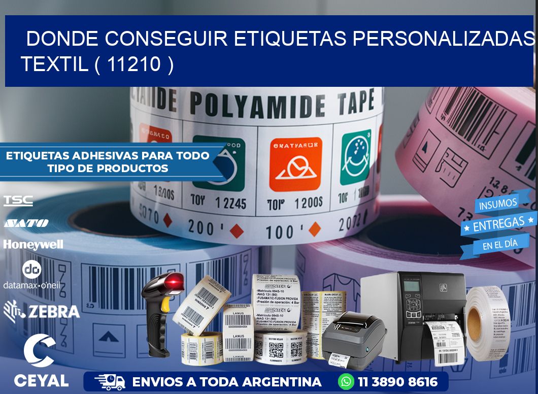 DONDE CONSEGUIR ETIQUETAS PERSONALIZADAS TEXTIL ( 11210 )