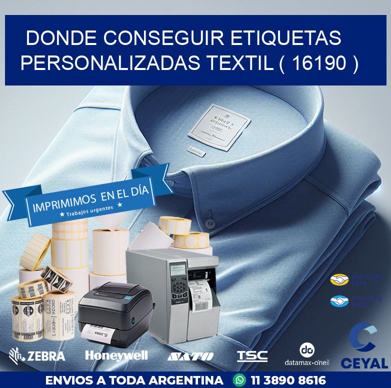 DONDE CONSEGUIR ETIQUETAS PERSONALIZADAS TEXTIL ( 16190 )
