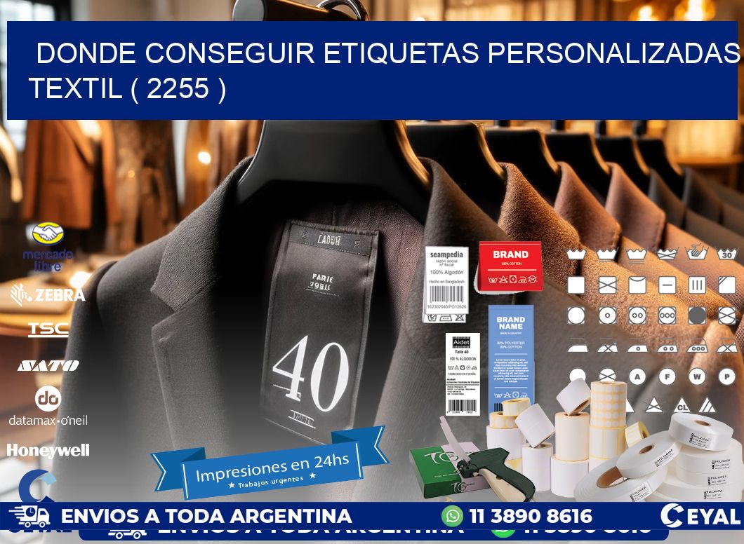 DONDE CONSEGUIR ETIQUETAS PERSONALIZADAS TEXTIL ( 2255 )