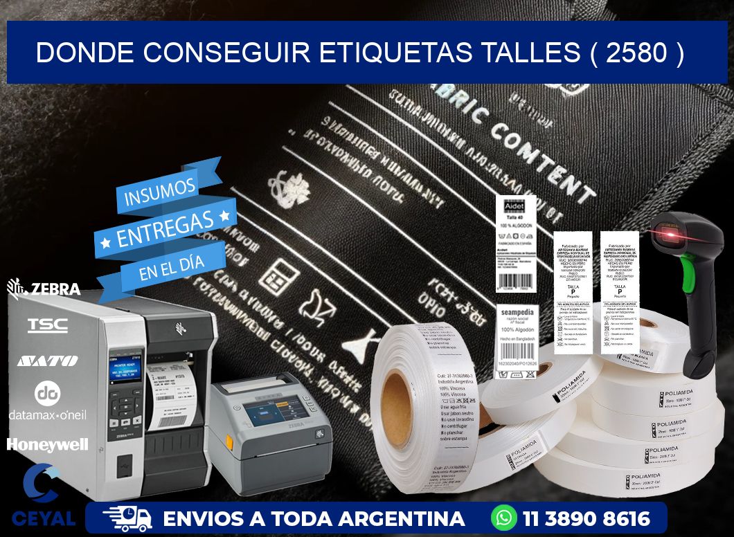 DONDE CONSEGUIR ETIQUETAS TALLES ( 2580 )