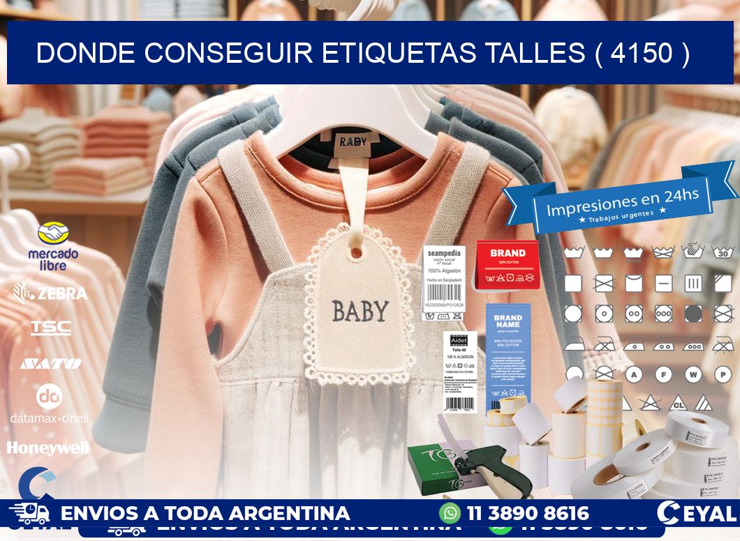 DONDE CONSEGUIR ETIQUETAS TALLES ( 4150 )