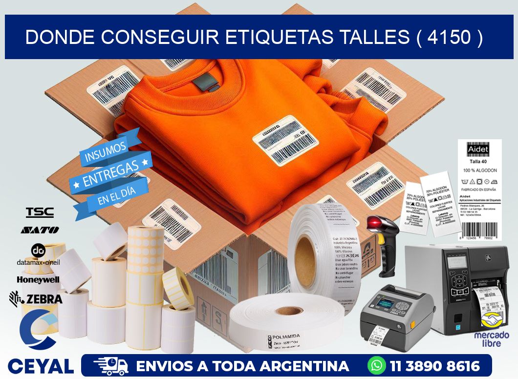 DONDE CONSEGUIR ETIQUETAS TALLES ( 4150 )