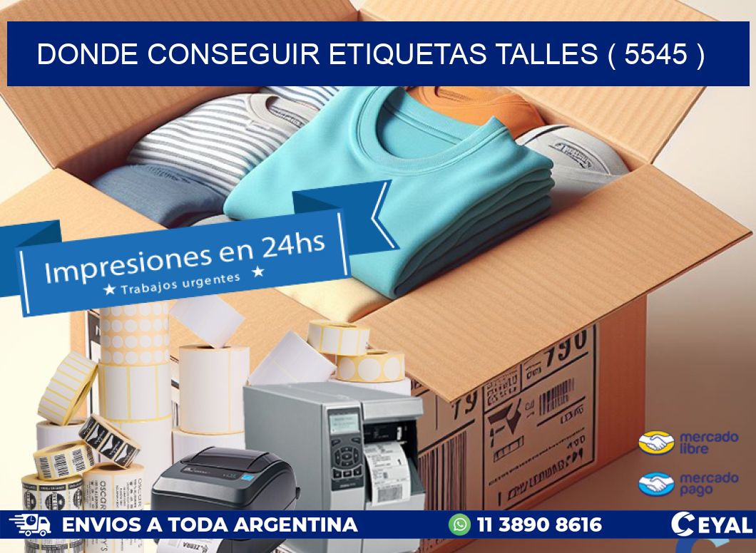 DONDE CONSEGUIR ETIQUETAS TALLES ( 5545 )