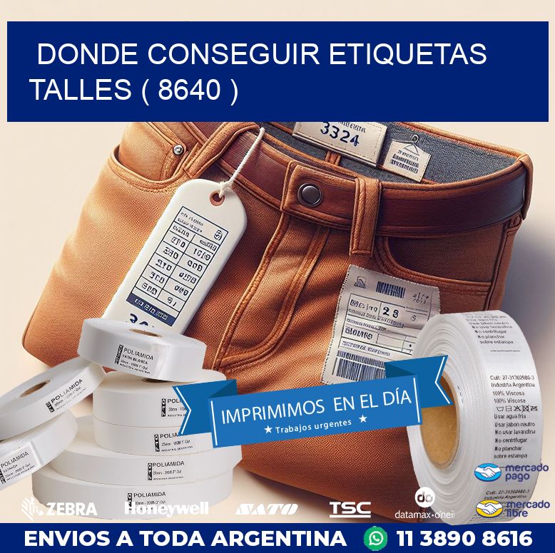 DONDE CONSEGUIR ETIQUETAS TALLES ( 8640 )