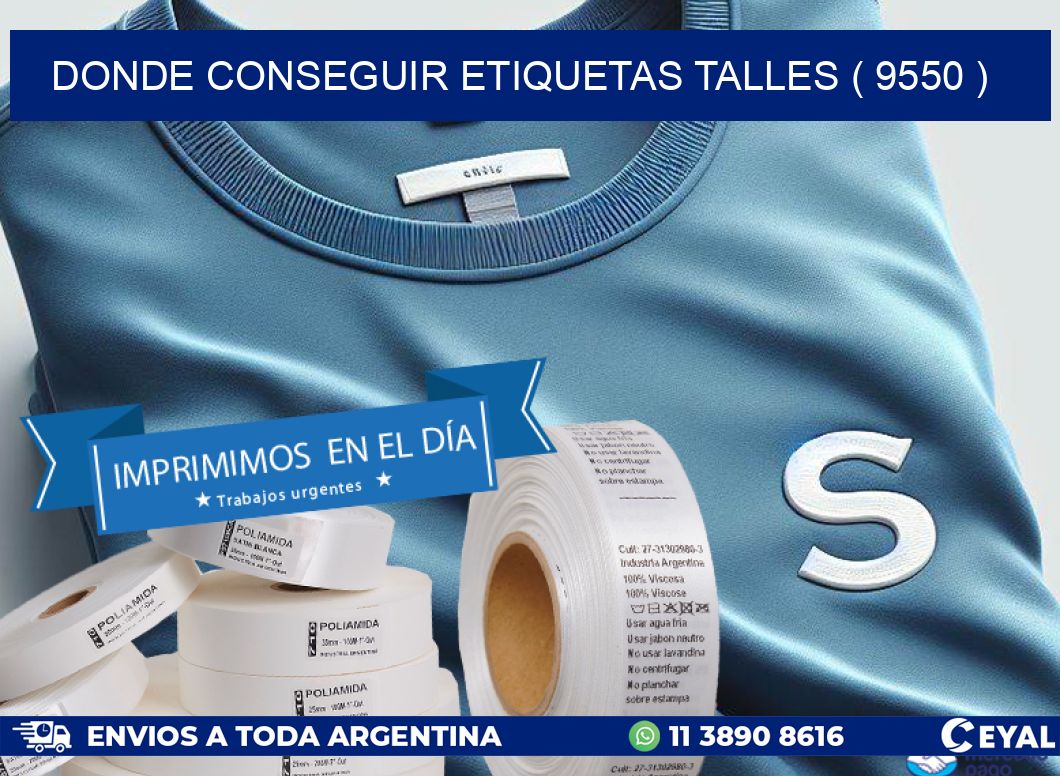 DONDE CONSEGUIR ETIQUETAS TALLES ( 9550 )