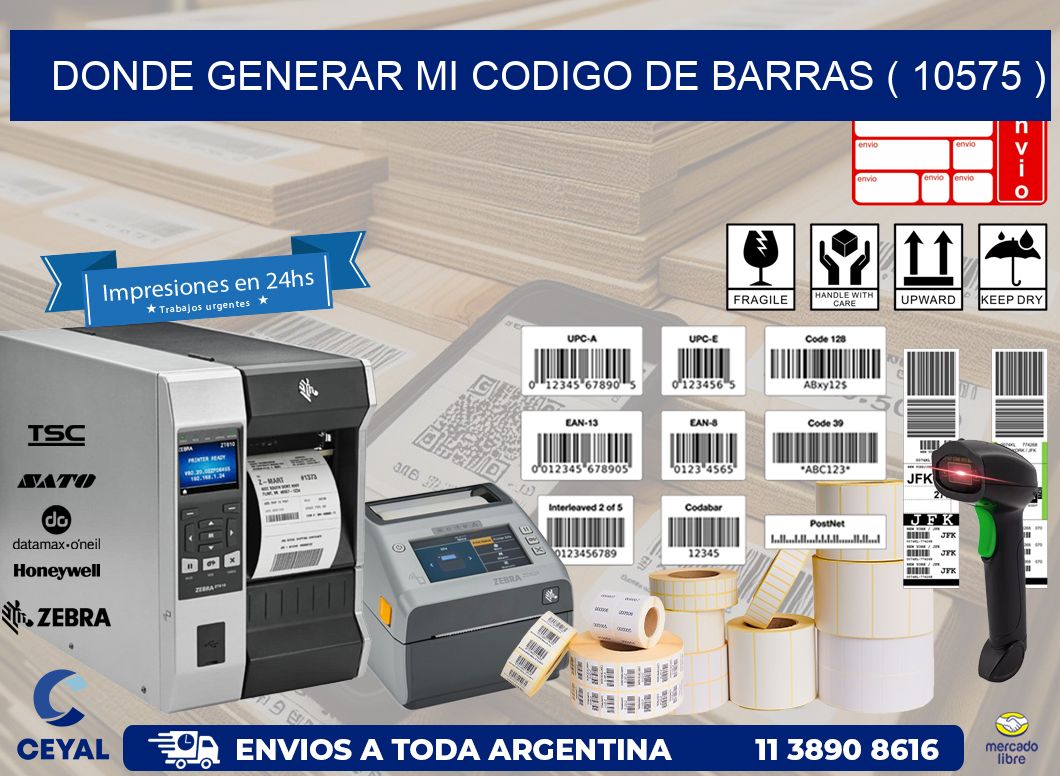 DONDE GENERAR MI CODIGO DE BARRAS ( 10575 )