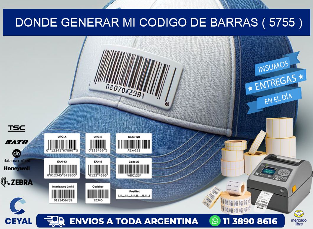 DONDE GENERAR MI CODIGO DE BARRAS ( 5755 )