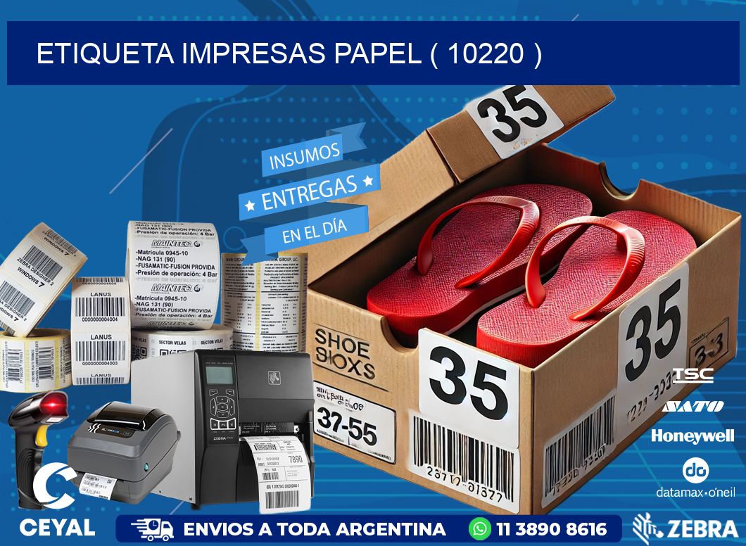 ETIQUETA IMPRESAS PAPEL ( 10220 )