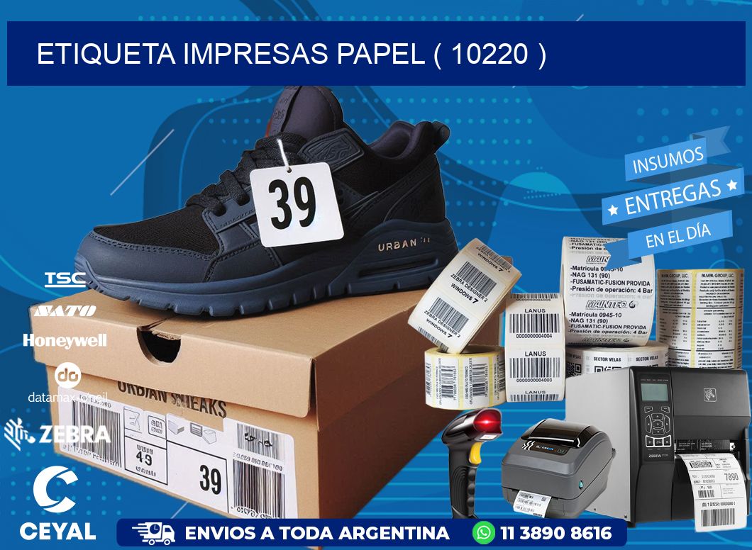 ETIQUETA IMPRESAS PAPEL ( 10220 )