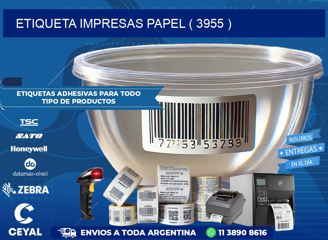 ETIQUETA IMPRESAS PAPEL ( 3955 )
