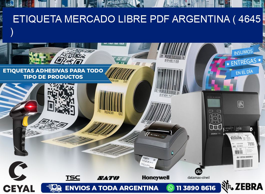 ETIQUETA MERCADO LIBRE PDF ARGENTINA ( 4645 )