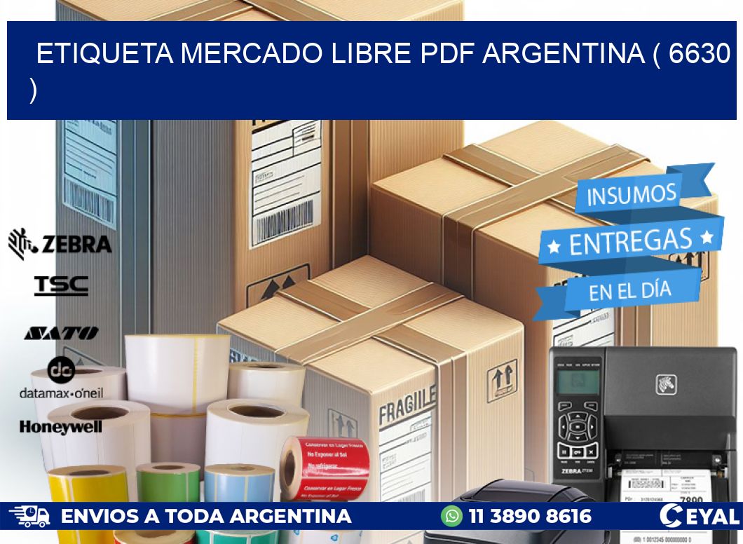 ETIQUETA MERCADO LIBRE PDF ARGENTINA ( 6630 )