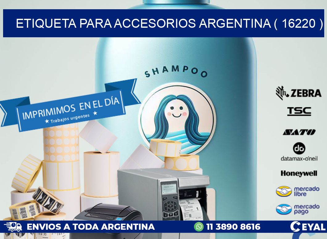 ETIQUETA PARA ACCESORIOS ARGENTINA ( 16220 )