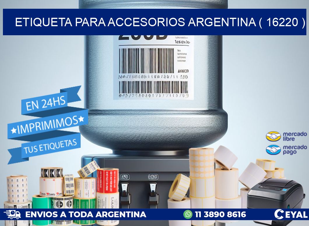 ETIQUETA PARA ACCESORIOS ARGENTINA ( 16220 )