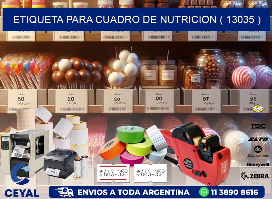 ETIQUETA PARA CUADRO DE NUTRICION ( 13035 )