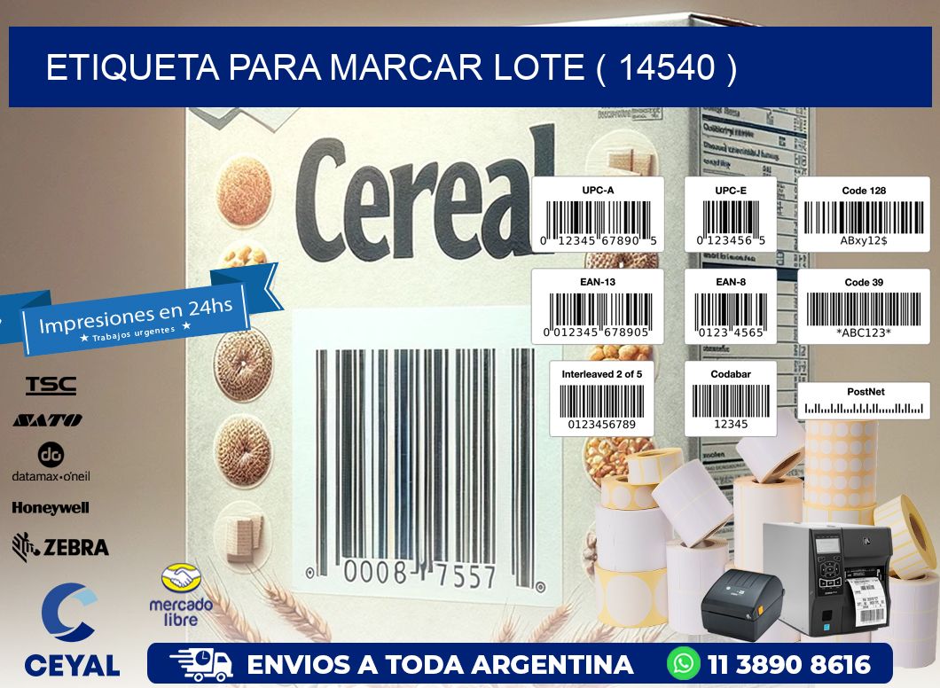 ETIQUETA PARA MARCAR LOTE ( 14540 )