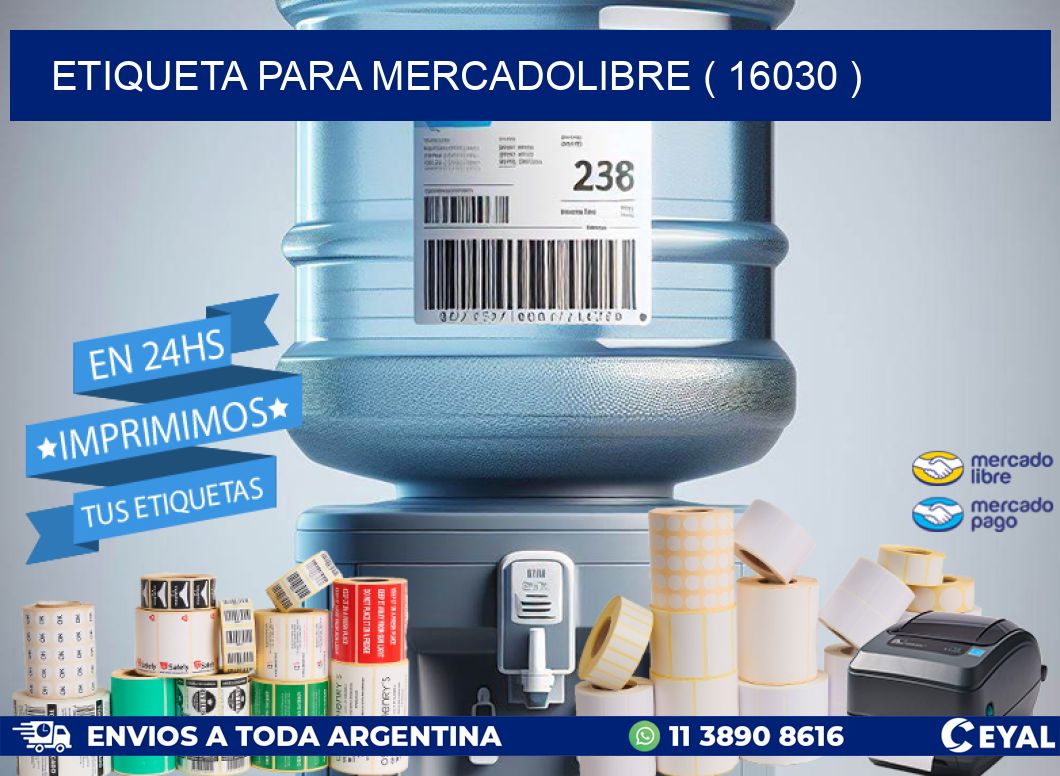 ETIQUETA PARA MERCADOLIBRE ( 16030 )