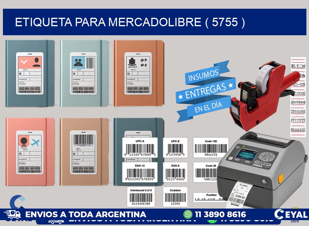ETIQUETA PARA MERCADOLIBRE ( 5755 )