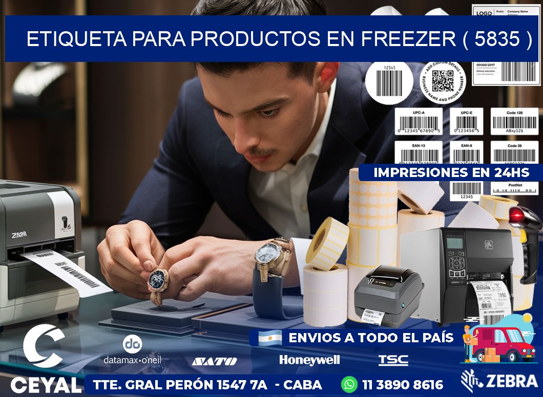 ETIQUETA PARA PRODUCTOS EN FREEZER ( 5835 )
