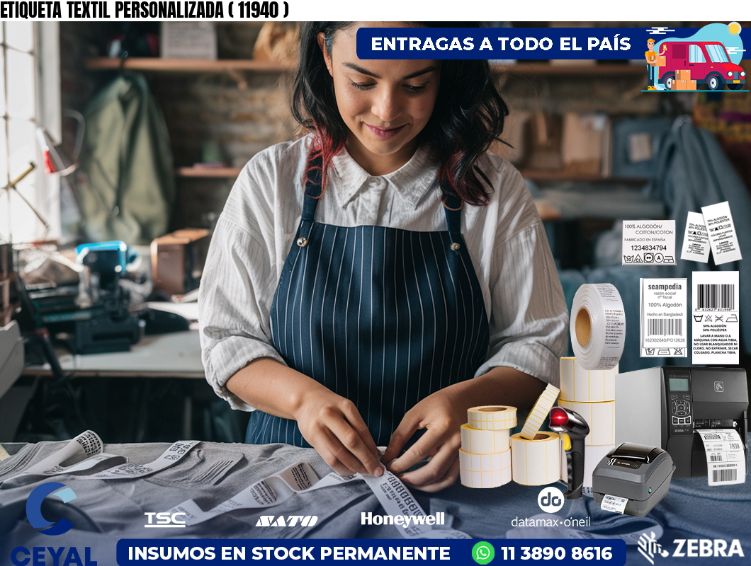 ETIQUETA TEXTIL PERSONALIZADA ( 11940 )
