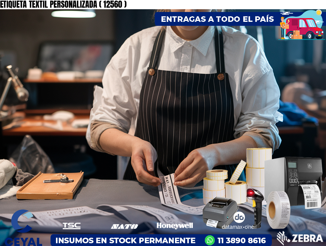 ETIQUETA TEXTIL PERSONALIZADA ( 12560 )