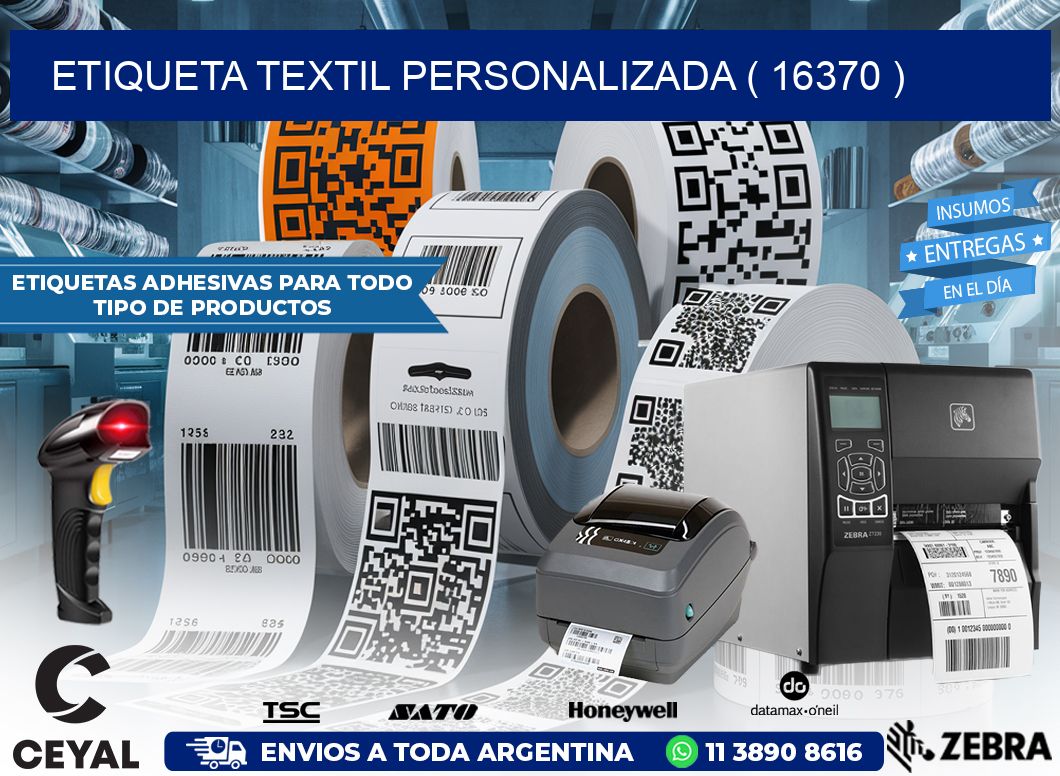 ETIQUETA TEXTIL PERSONALIZADA ( 16370 )