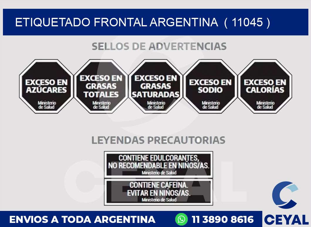 ETIQUETADO FRONTAL ARGENTINA  ( 11045 )