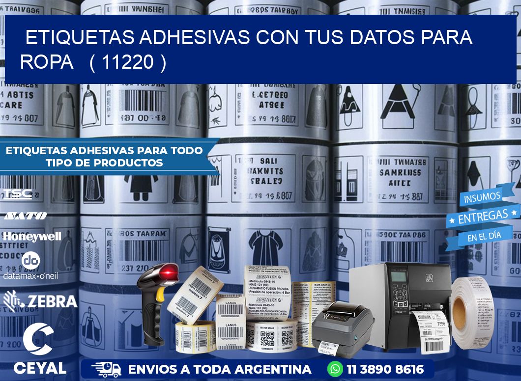 ETIQUETAS ADHESIVAS CON TUS DATOS PARA ROPA   ( 11220 )