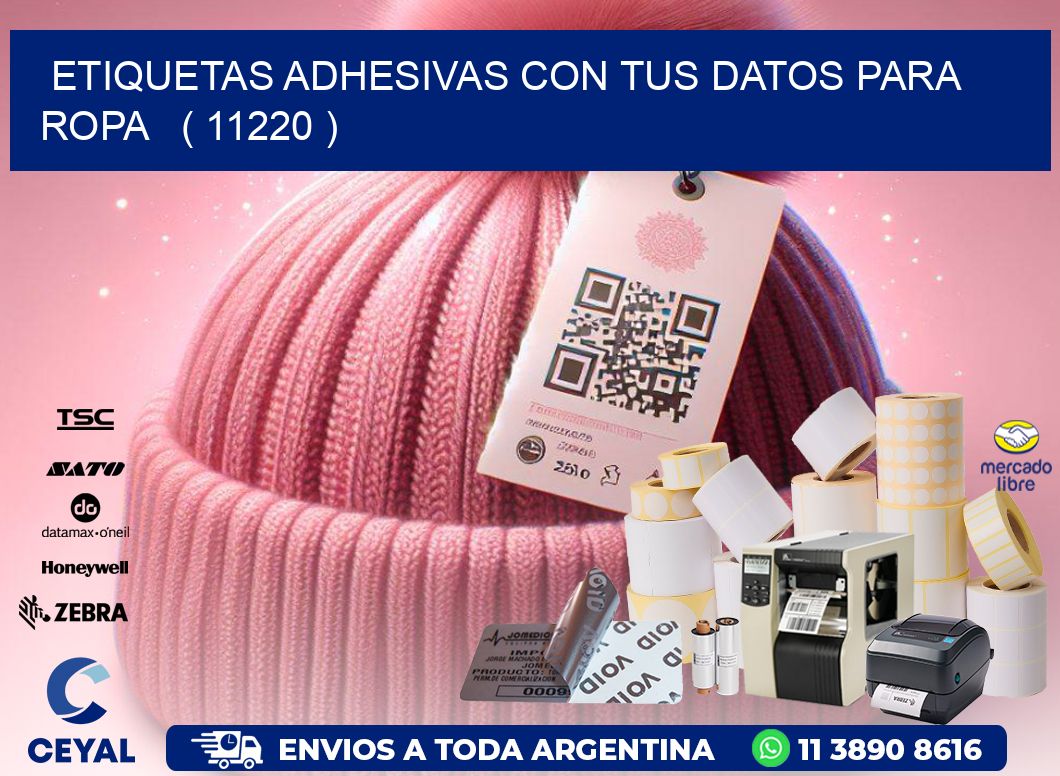 ETIQUETAS ADHESIVAS CON TUS DATOS PARA ROPA   ( 11220 )