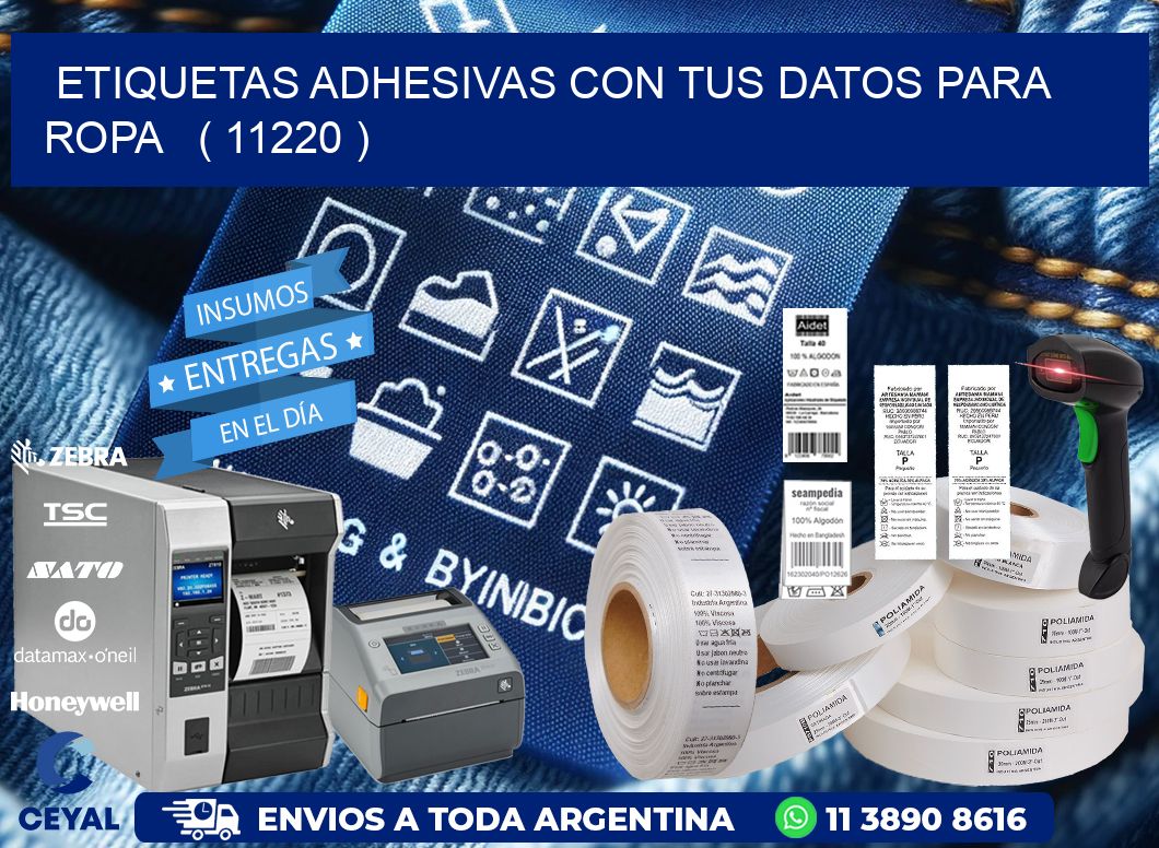 ETIQUETAS ADHESIVAS CON TUS DATOS PARA ROPA   ( 11220 )