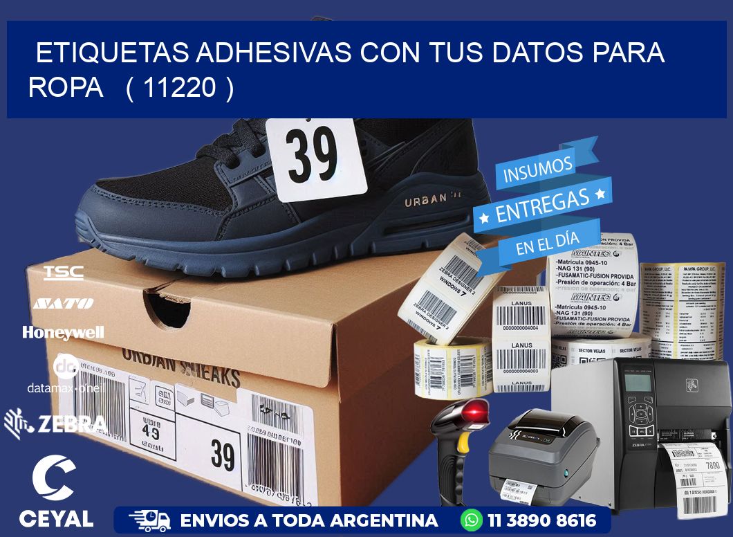 ETIQUETAS ADHESIVAS CON TUS DATOS PARA ROPA   ( 11220 )