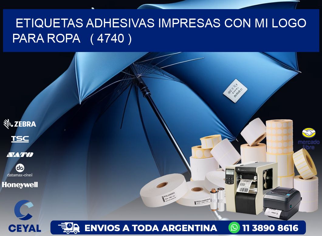 ETIQUETAS ADHESIVAS IMPRESAS CON MI LOGO PARA ROPA   ( 4740 )