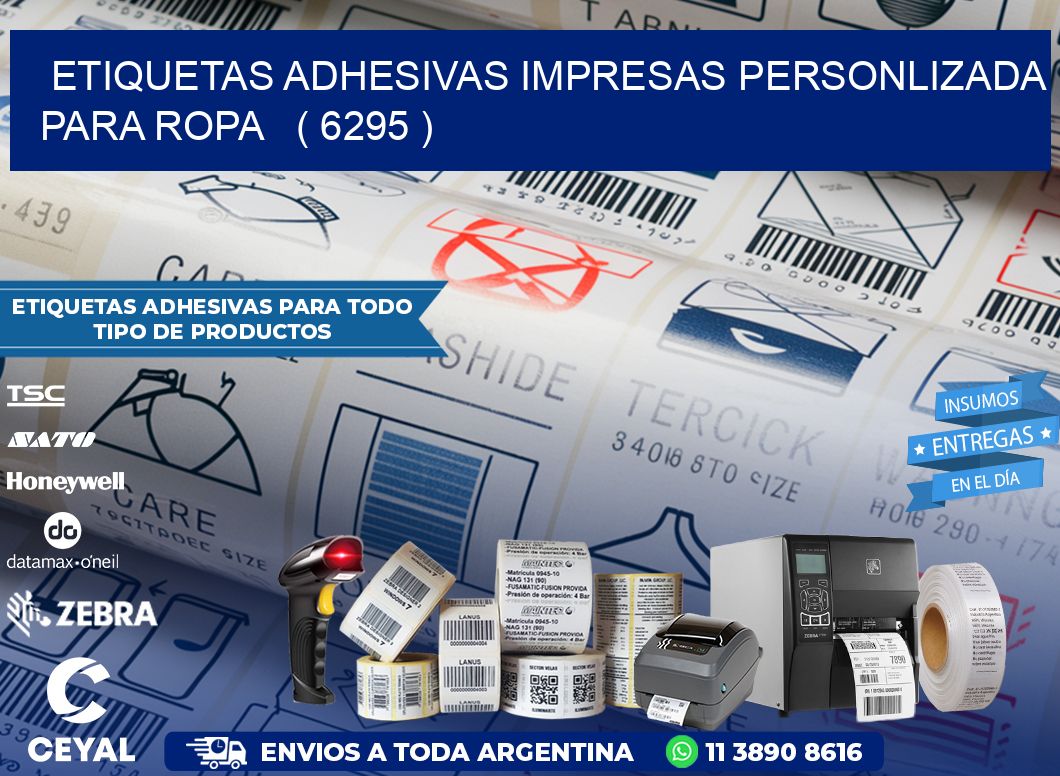 ETIQUETAS ADHESIVAS IMPRESAS PERSONLIZADA PARA ROPA   ( 6295 )