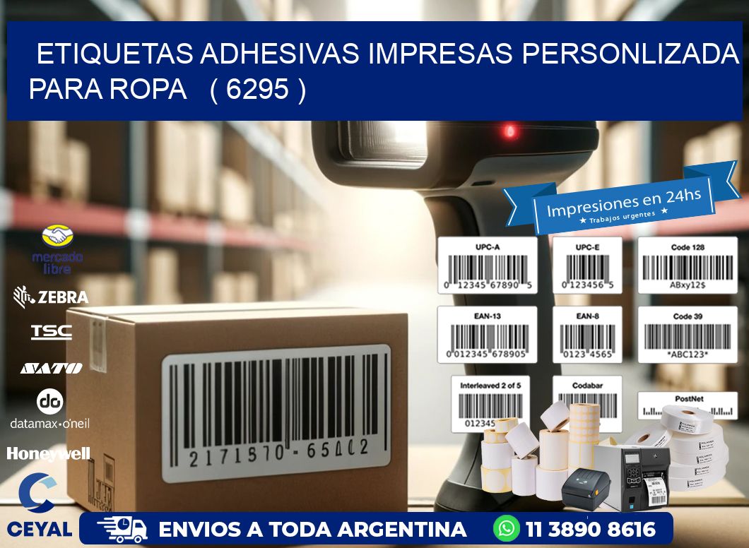 ETIQUETAS ADHESIVAS IMPRESAS PERSONLIZADA PARA ROPA   ( 6295 )