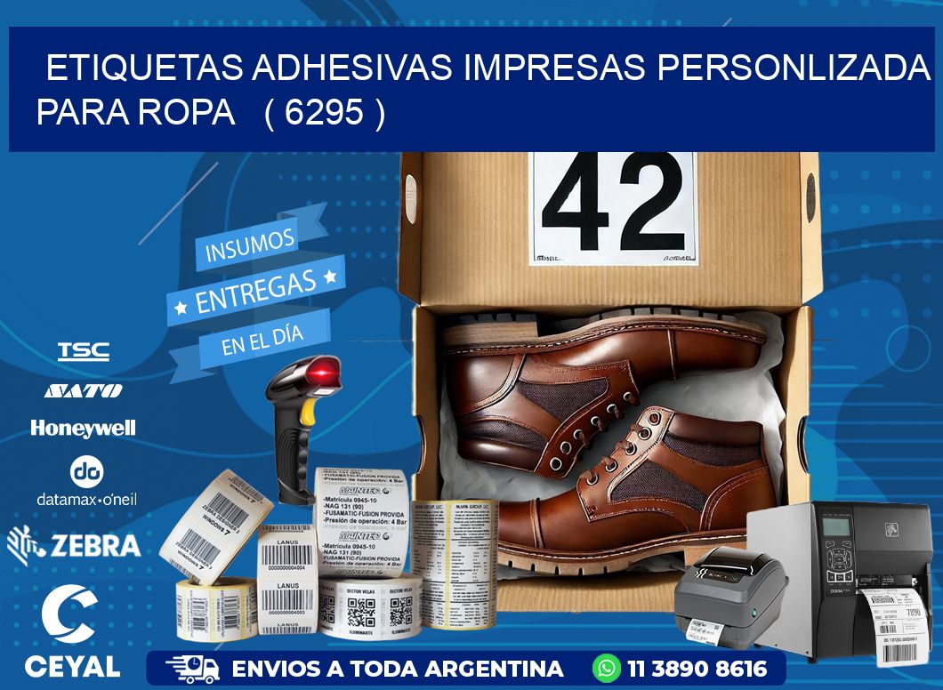 ETIQUETAS ADHESIVAS IMPRESAS PERSONLIZADA PARA ROPA   ( 6295 )