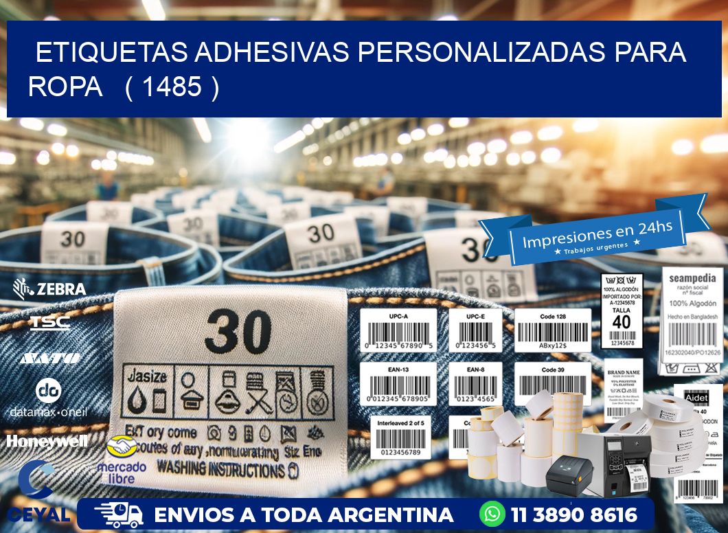 ETIQUETAS ADHESIVAS PERSONALIZADAS PARA ROPA   ( 1485 )