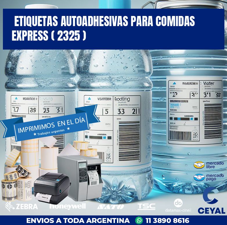 ETIQUETAS AUTOADHESIVAS PARA COMIDAS EXPRESS ( 2325 )