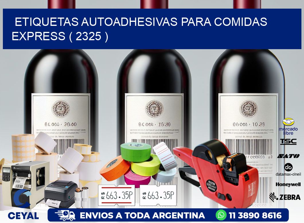 ETIQUETAS AUTOADHESIVAS PARA COMIDAS EXPRESS ( 2325 )