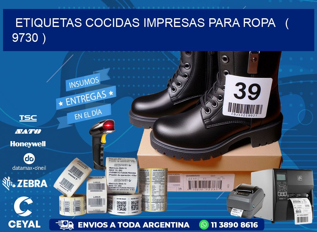 ETIQUETAS COCIDAS IMPRESAS PARA ROPA   ( 9730 )