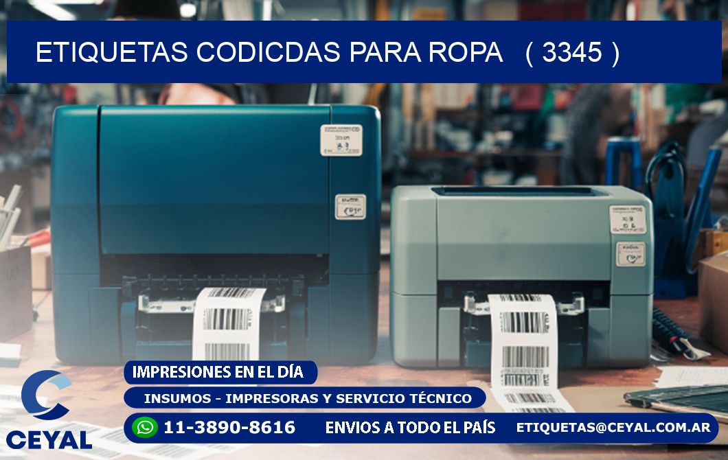 ETIQUETAS CODICDAS PARA ROPA   ( 3345 )
