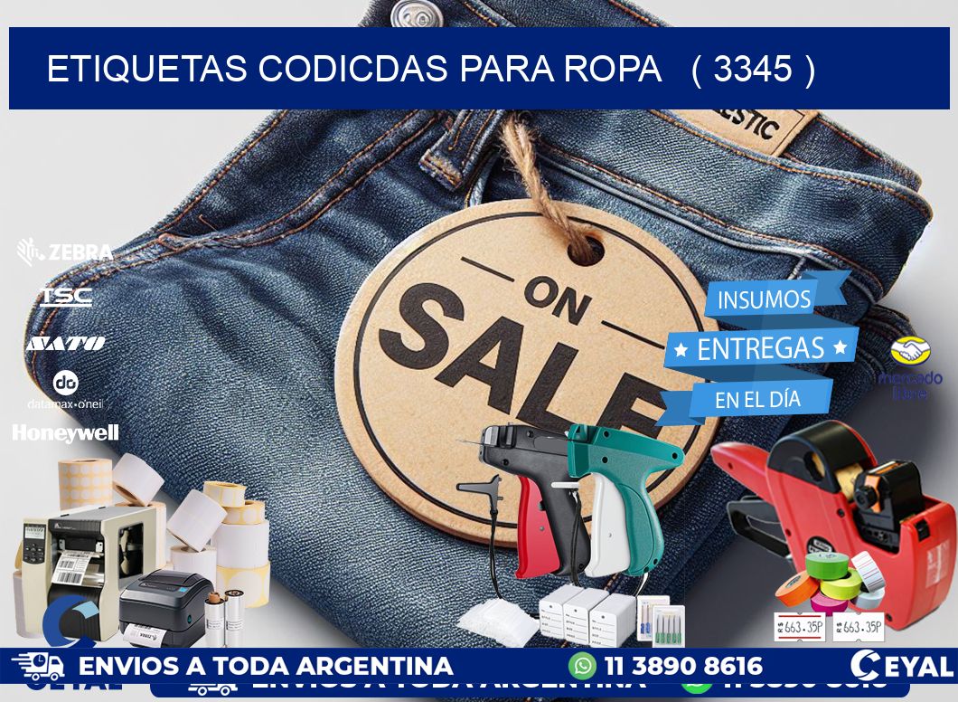 ETIQUETAS CODICDAS PARA ROPA   ( 3345 )